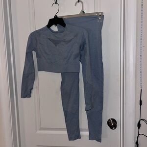 Blue Long Sleeve Activewear Set